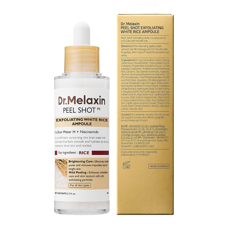 Dr. Melaxin Peel Shot Glow Rice Ampoule (80ml) - Image 3